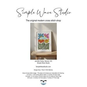 Sunny Floral Modern Abstract Cross Stitch Kit